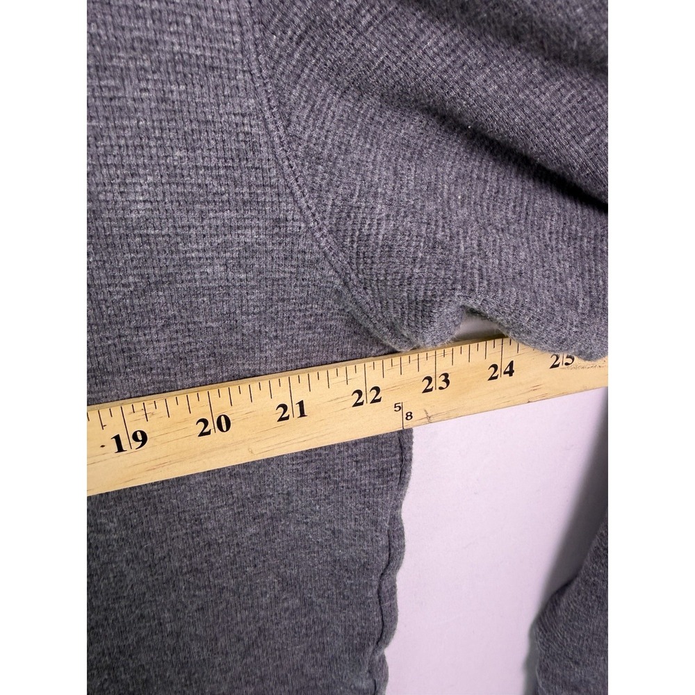 Polo Ralph Lauren Thermal Shirt Mens XL Gray Waffle Knit V‎ Neck Pony Logo - Picture 6 of 7
